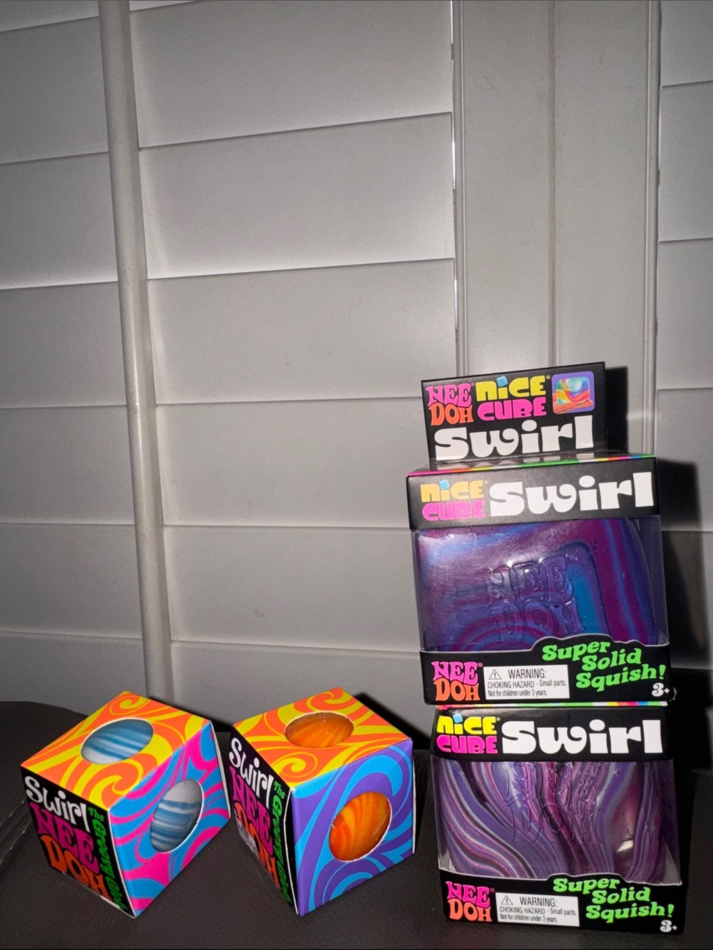 NeeDoh Swirl Bundle of 4!  2️⃣ Nice Cube Swirls -2️⃣ Groovy Glob Swirl 🍭🍥💫🧊